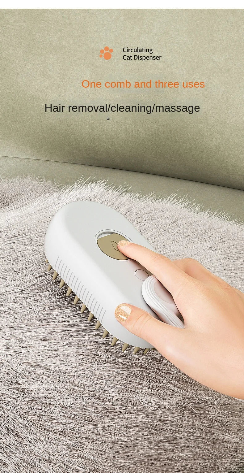 3-in-1 Electric Steamy Pet Brush