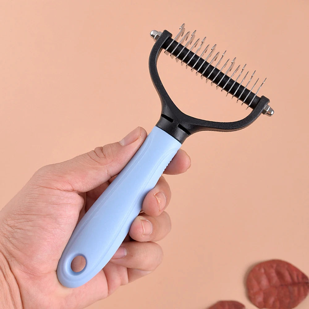 Pet Dematting Comb with 2-Sided Rake