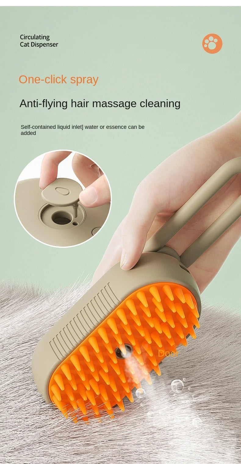 3-in-1 Electric Steamy Pet Brush