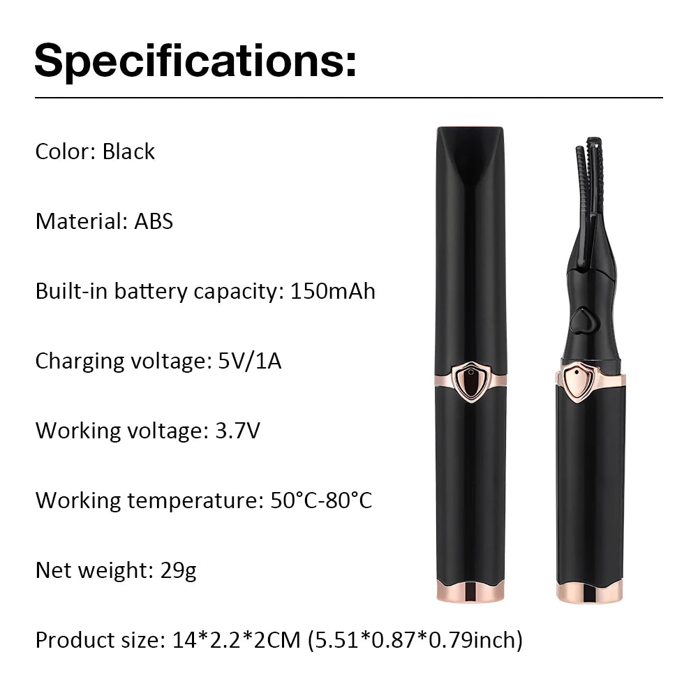USB Rechargeable Electric Eyelash Curler