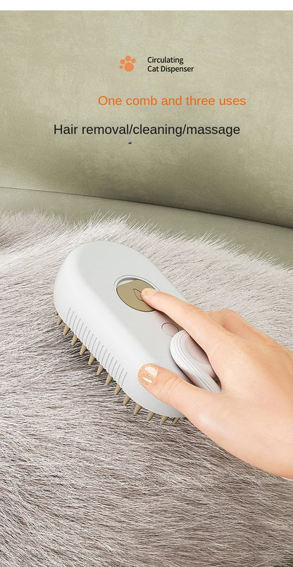 3-in-1 Electric Steamy Pet Brush