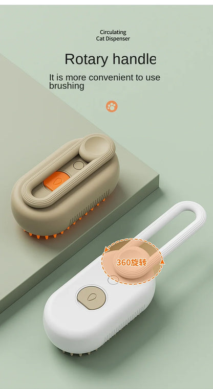 3-in-1 Electric Steamy Pet Brush