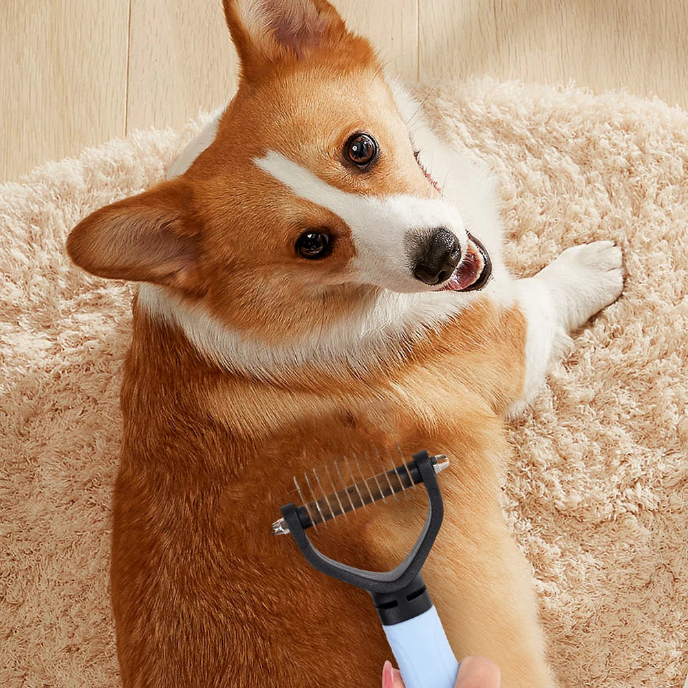 Pet Dematting Comb with 2-Sided Rake