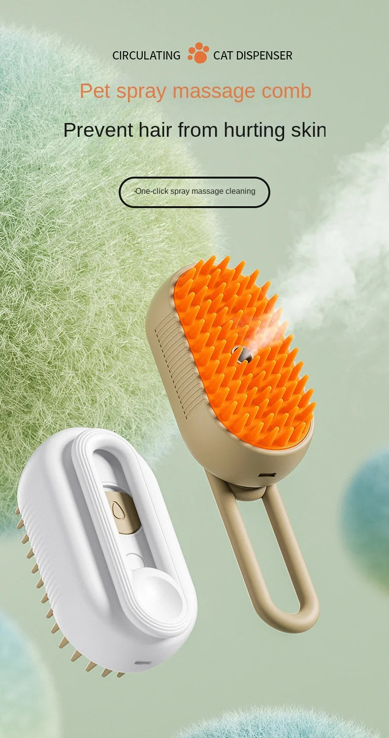 3-in-1 Electric Steamy Pet Brush