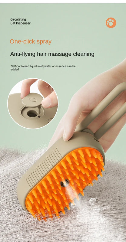 3-in-1 Electric Steamy Pet Brush